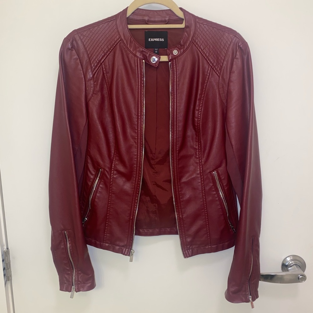 Burgundy Leather Jacket